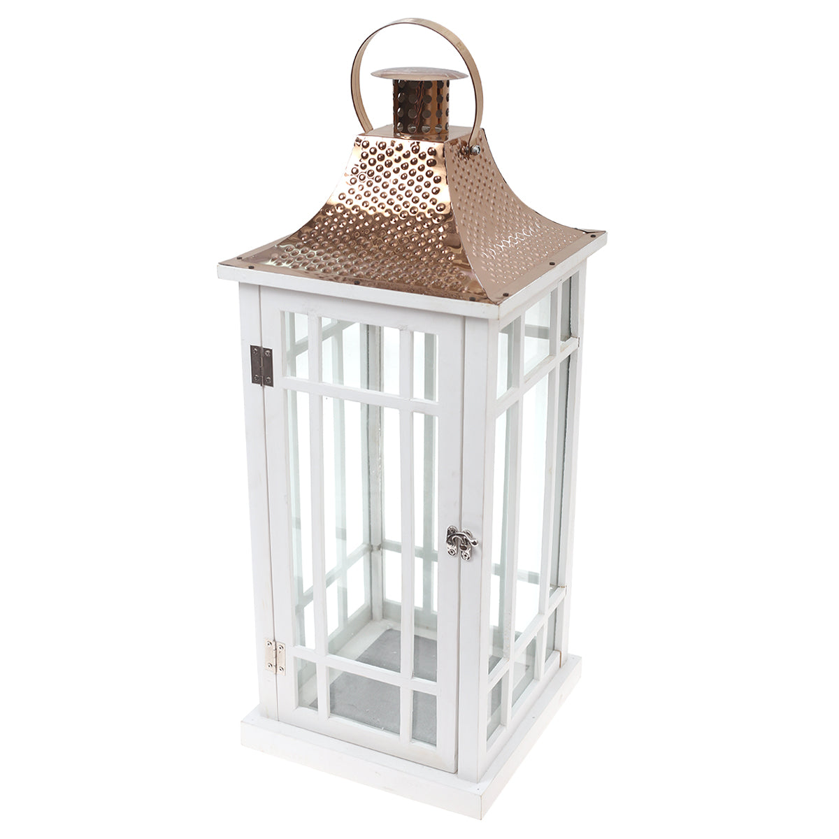 Floor Lantern White 8.6 X 8.6 X 17.5 Inch WL-006 - Habitt