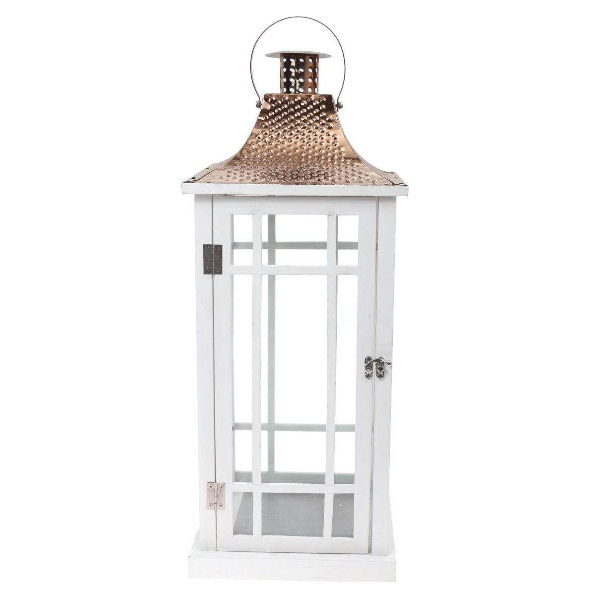 Floor Lantern White 8.6 X 8.6 X 17.5 Inch WL-006 - Habitt