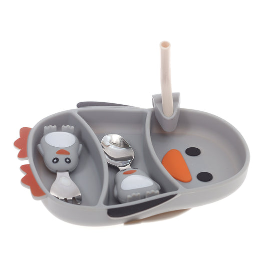 Kids Crockery Gray 7.5 X 1.5 X 9 Inch AS-005 - Habitt