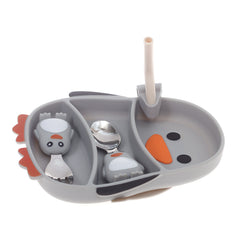 Kids Crockery Gray 7.5 X 1.5 X 9 Inch AS-005 - Habitt