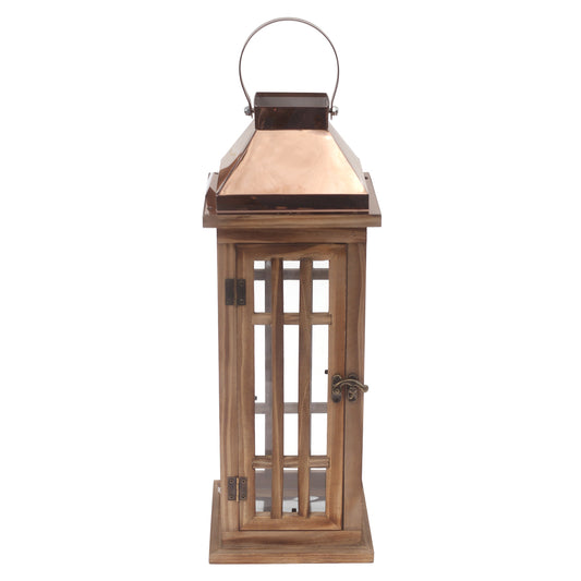 Table Lantern Natural 6 X 6 X 16.5 Inch WL-004 - Habitt
