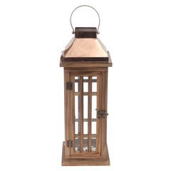 Table Lantern Natural 6 X 6 X 16.5 Inch WL-004 - Habitt