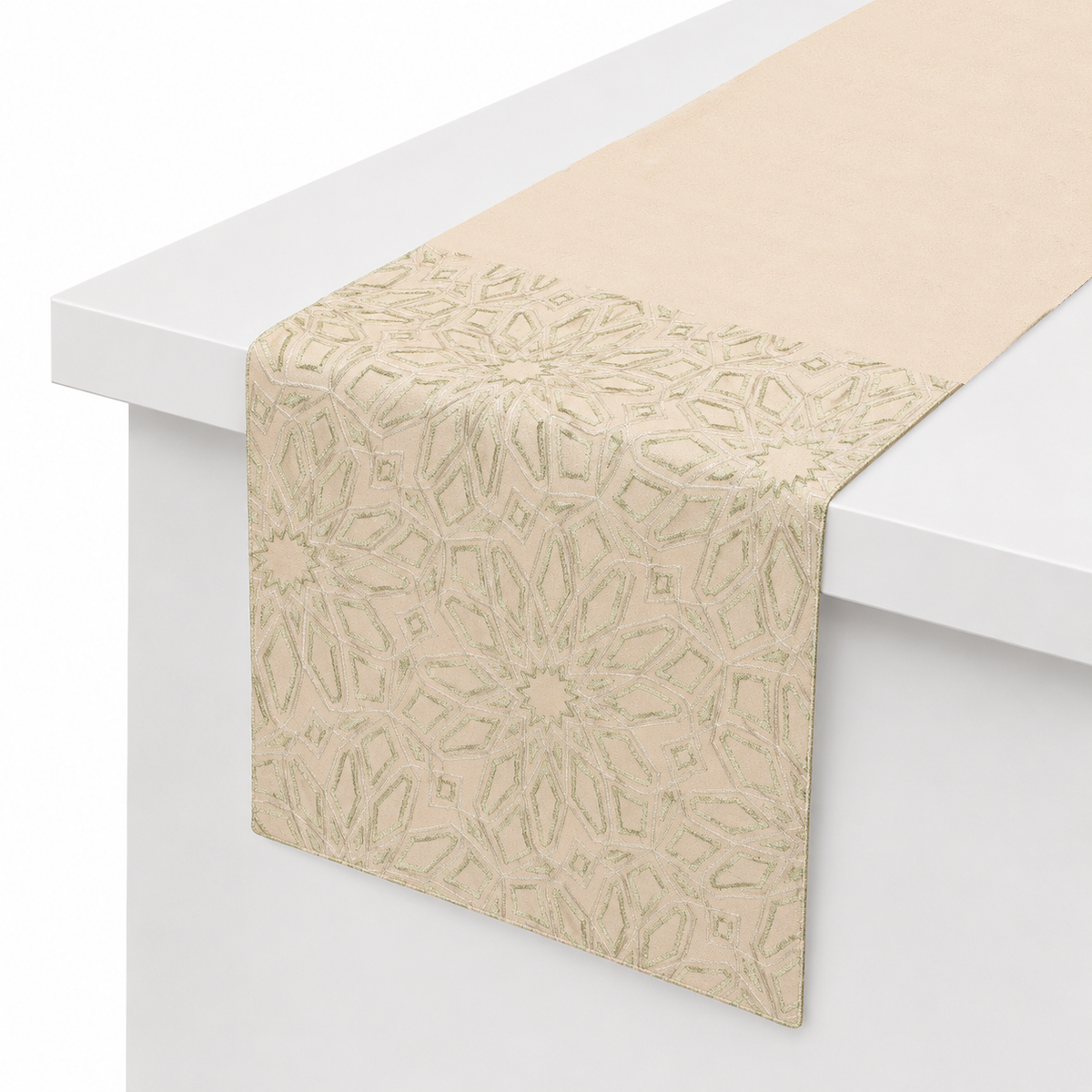 Gold Geometric Runner 14x45"