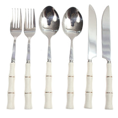 6Pcs Cutlery Set Silver 8 X 3 Inch At-06 - Habitt