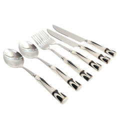6Pcs Cutlery Set Silver 8 X 3 Inch At-12 - Habitt