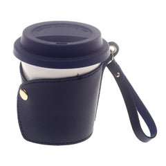 Ceramic Glass With Pouch Blue 3.5 X 3.5 X 4 Inch 105-1 - Habitt