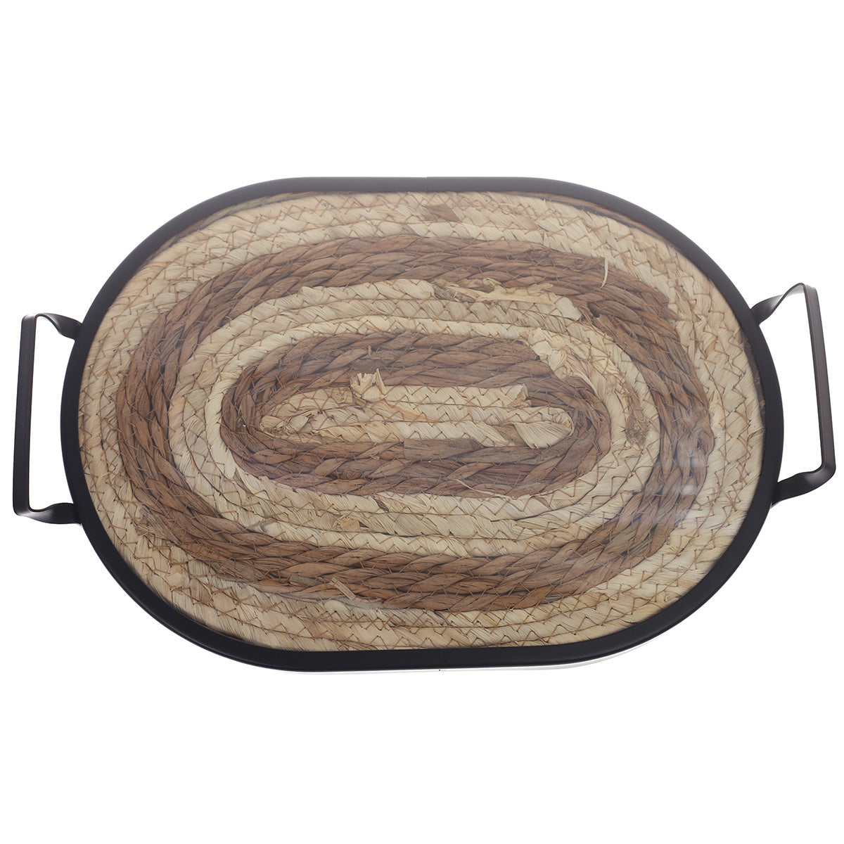 Oval Tray Small Black 9.5 X 15 Inch CZG-07 - Habitt