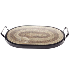 Oval Tray Small Black 9.5 X 15 Inch CZG-07 - Habitt