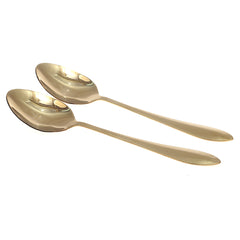 2Pcs Oval Curry Spoon – Golden Pioneer Stainless Steel Serving Spoons - Habitt