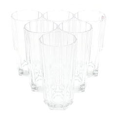 6PCS Glass Set – 328ml | Premium Octagon Cut Drinking Glasses - Habitt