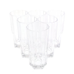 6PCS Glass Set – 328ml | Premium Octagon Cut Drinking Glasses - Habitt