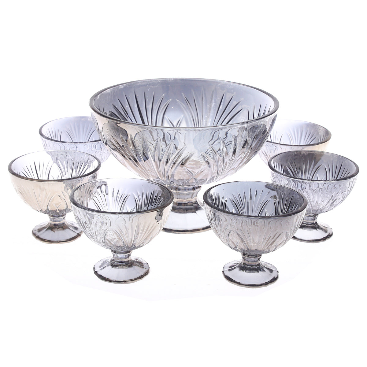 7-Piece Premium Glass Dessert Bowl Set – Elegant Design | Ideal for Ice Cream, Pudding & Sweets (75 ml) - Habitt