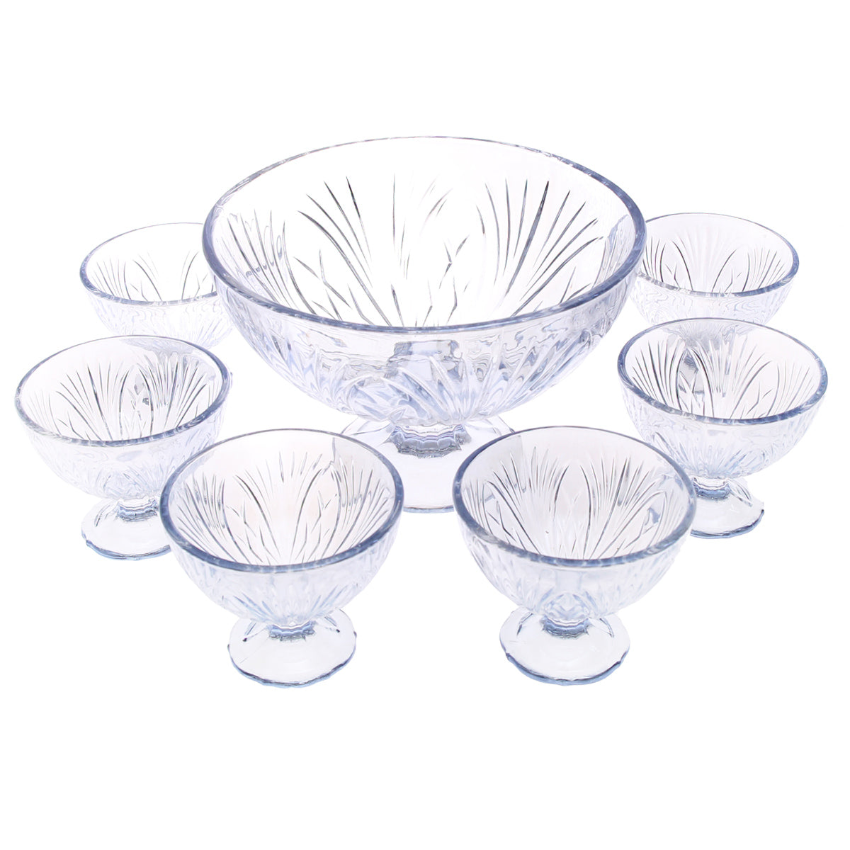 7-Piece Premium Glass Dessert Bowl Set – Elegant Crystal Design | Perfect for Ice Cream, Custard & Sweets (76 ml) - Habitt