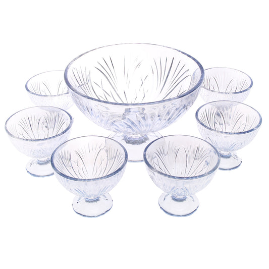 7-Piece Premium Glass Dessert Bowl Set – Elegant Crystal Design | Perfect for Ice Cream, Custard & Sweets (76 ml) - Habitt