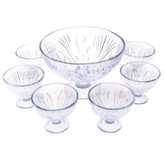 7-Piece Premium Glass Dessert Bowl Set – Elegant Crystal Design | Perfect for Ice Cream, Custard & Sweets (76 ml) - Habitt
