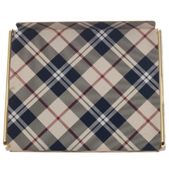 Luxury Large Leather Tray – Checkered Pattern with Gold Frame | Elegant Serving & Organizer Tray (Model 6-1) - Habitt
