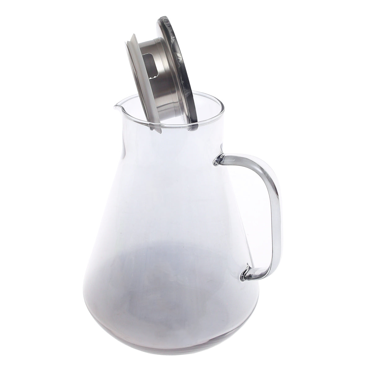 Smoke Glass Jug with Stainless Steel Lid – GPH78HS - Habitt