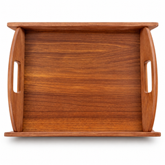Wooden Serving Tray with Handles – 13 Inch & 16 Inch | Classic Wooden Tray
