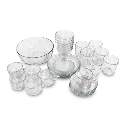 32-Piece Glass Nashta Set