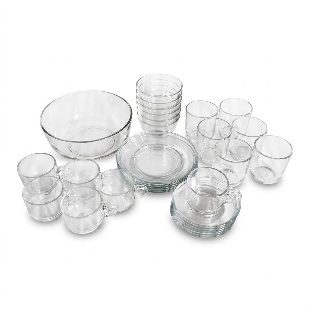 32-Piece Glass Nashta Set