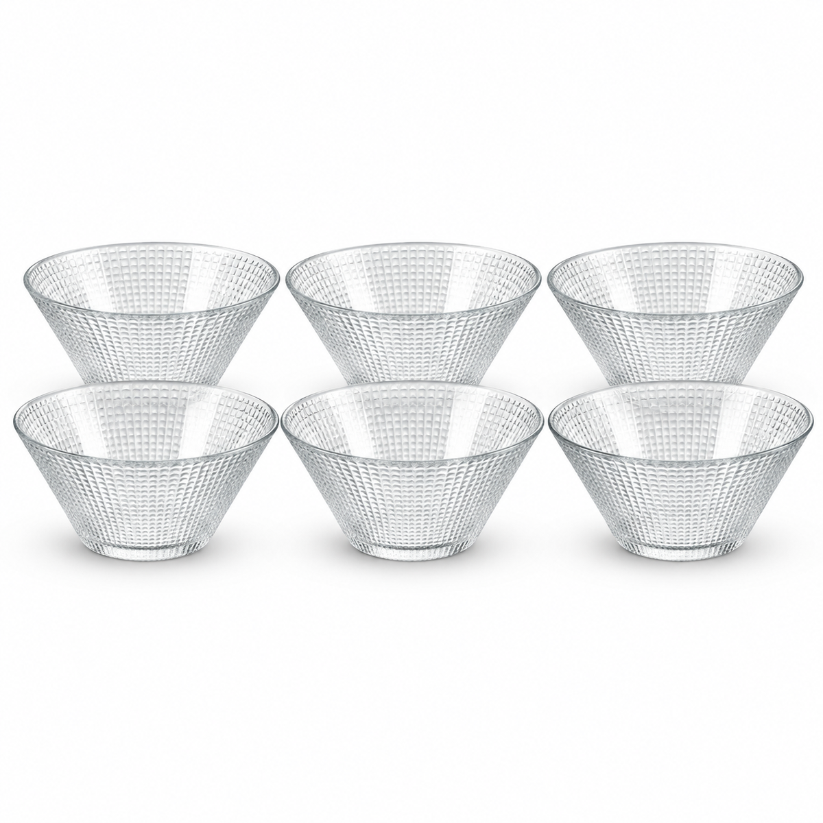 Glass Payali Bowl Set – 6 Pieces | 124 MM
