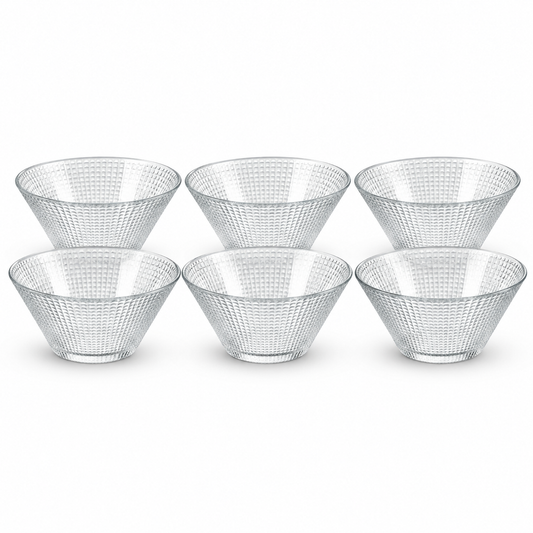Glass Payali Bowl Set – 6 Pieces | 124 MM
