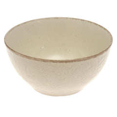 Beige Ceramic Serving Bowl – 6 Inch Textured Tableware Accent - Habitt