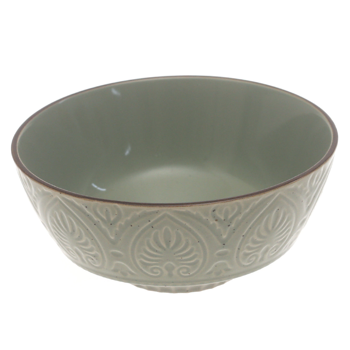 Green Ceramic Serving Bowl – 6 Inch Textured Tableware Accent - Habitt