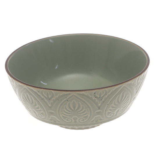 Green Ceramic Serving Bowl – 6 Inch Textured Tableware Accent - Habitt