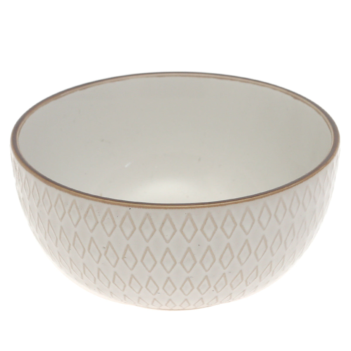 White Ceramic Serving Bowl – 5.5 Inch Textured Tableware Essential - Habitt