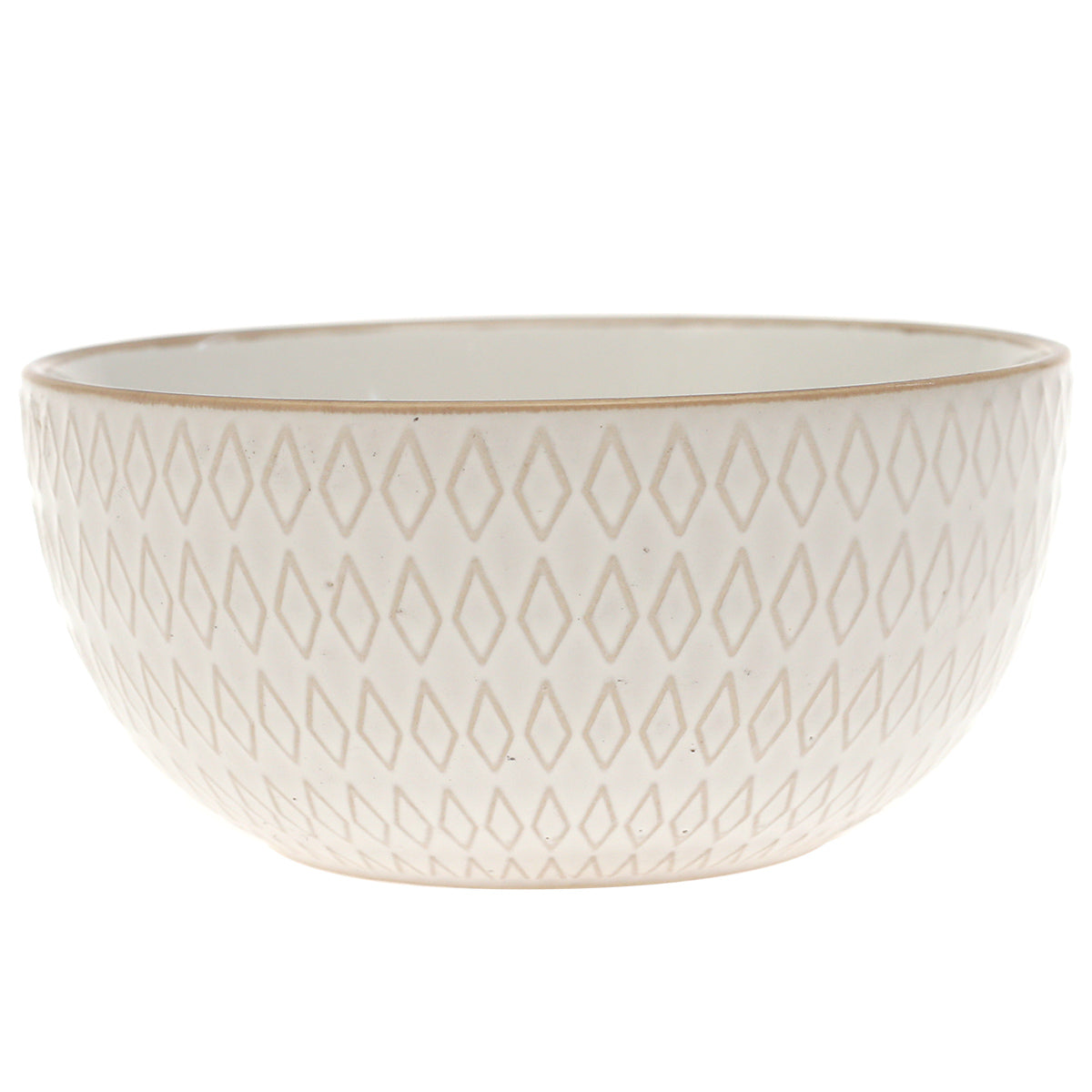 White Ceramic Serving Bowl – 5.5 Inch Textured Tableware Essential - Habitt