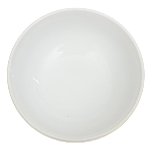 White Ceramic Bowl – 6 Inch Minimalist Textured Serving Bowl - Habitt