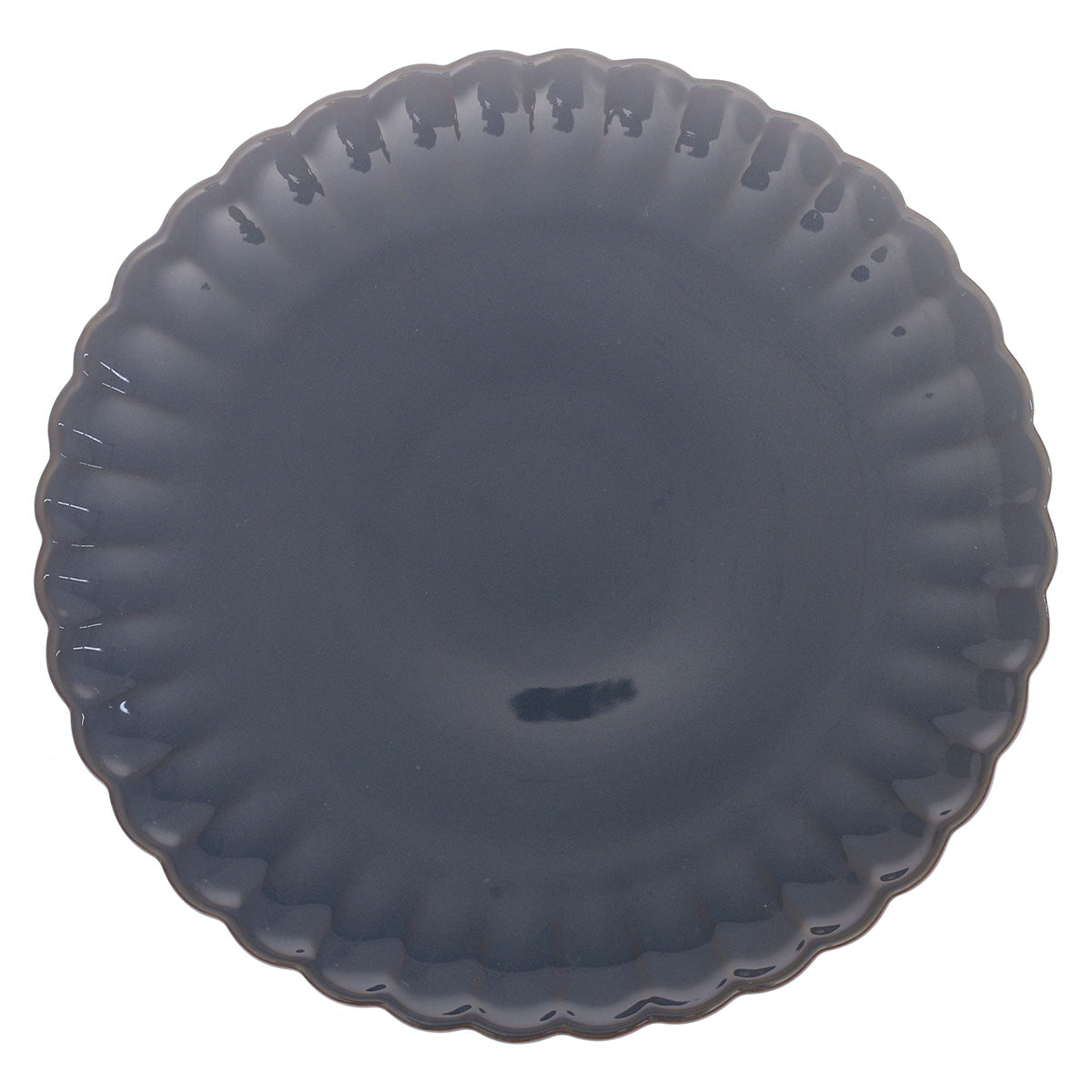 Blue Scalloped Dinner Plate 10.5 Inch – Elegant Ceramic Dining Plate - Habitt