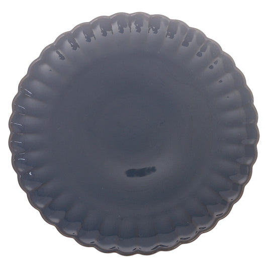 Blue Scalloped Dinner Plate 10.5 Inch – Elegant Ceramic Dining Plate - Habitt