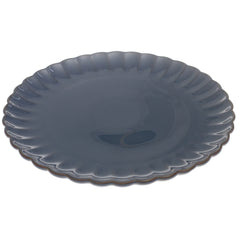 Blue Scalloped Dinner Plate 10.5 Inch – Elegant Ceramic Dining Plate - Habitt