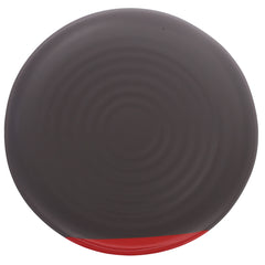 Grey & Red Dinner Plate 11 Inch – Modern Ceramic Dining Plate - Habitt