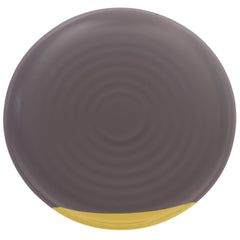 Grey & Yellow Dinner Plate 11 Inch – Modern Dual-Tone Ceramic Plate - Habitt
