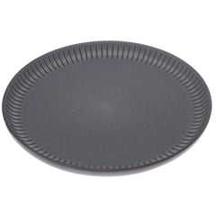 Grey Textured Rim Ceramic Dinner Plate 10.5 Inch – Contemporary Stoneware Tableware - Habitt