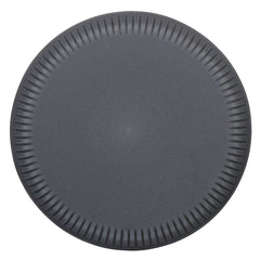 Grey Textured Rim Ceramic Dinner Plate 10.5 Inch – Contemporary Stoneware Tableware - Habitt