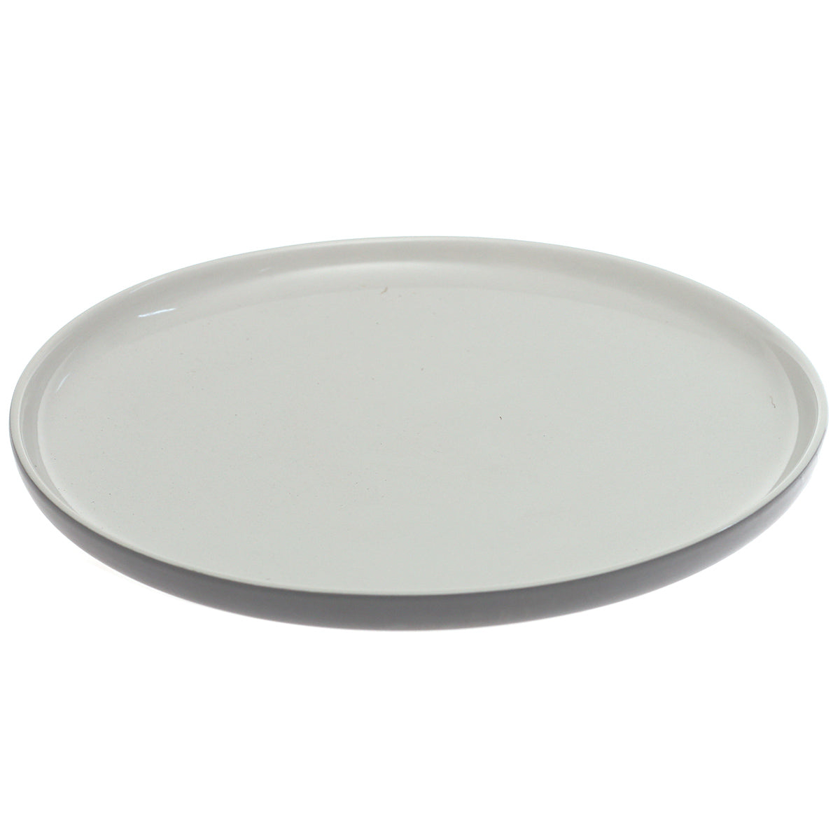 Light Grey & Grey Dinner Plate – 10 Inch Food-Safe Plate - Habitt