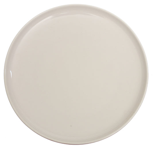 Maroon & White Dinner Plate – 10 Inch Food-Safe Plate - Habitt