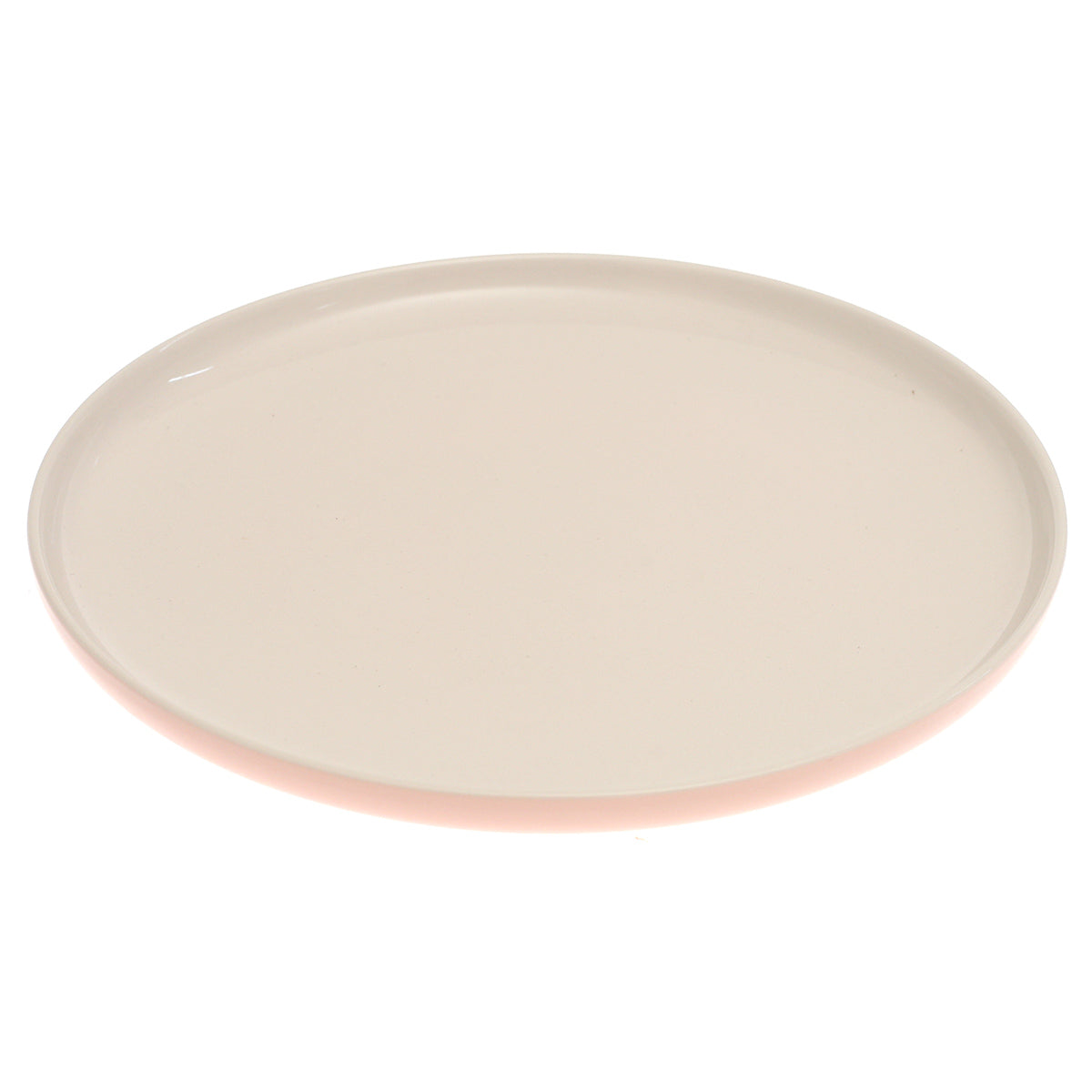 White & Pink Dinner Plate – 10 Inch Food-Safe Plate - Habitt