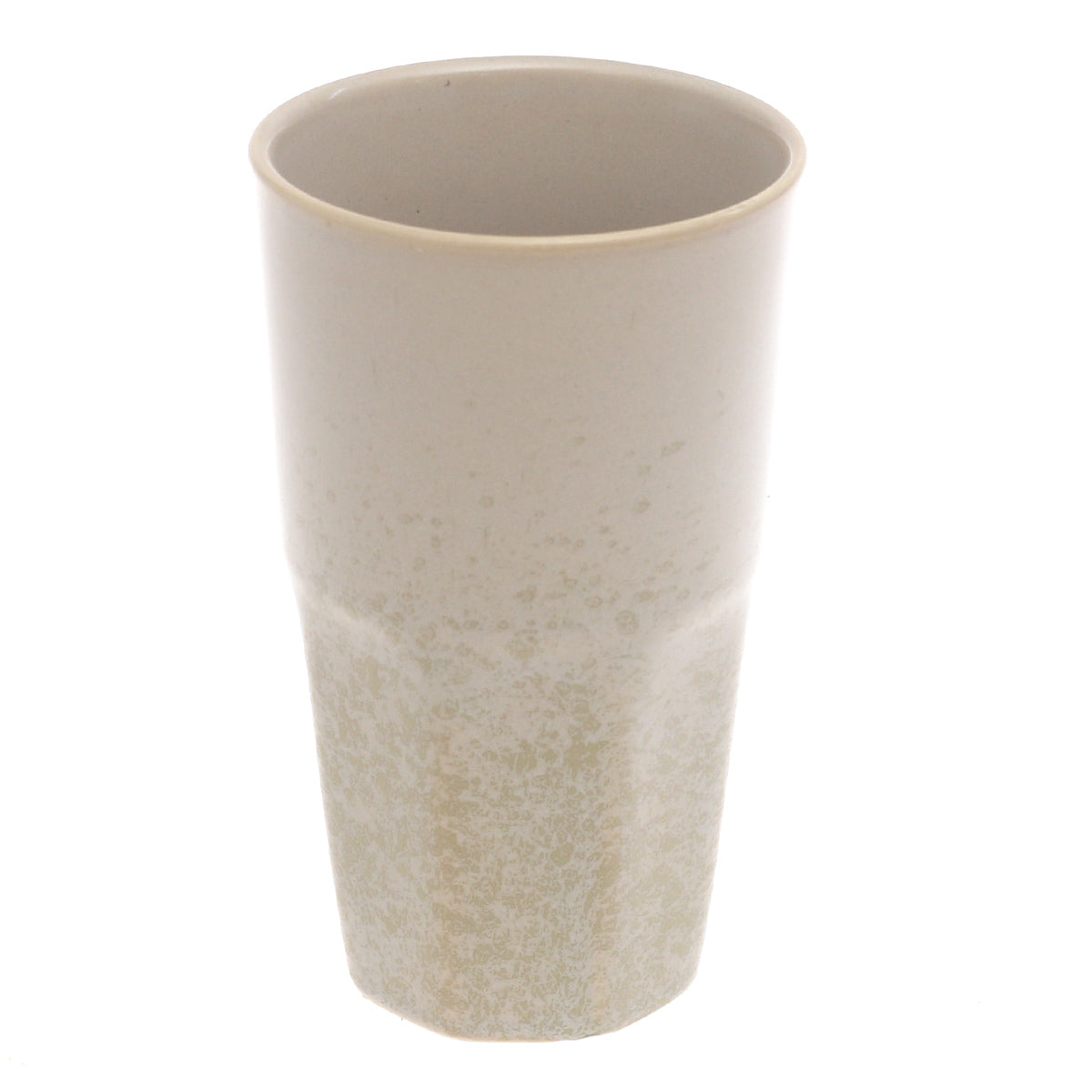 Beige Ceramic Glass 3 x 5 Inch – Minimalist Textured Drinkware - Habitt
