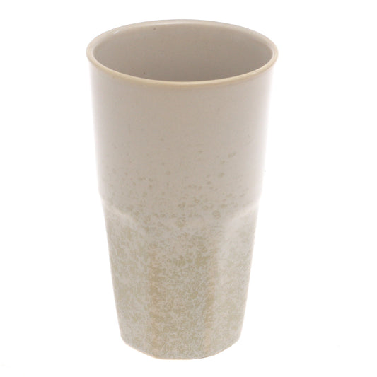Beige Ceramic Glass 3 x 5 Inch – Minimalist Textured Drinkware - Habitt