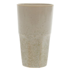 Beige Ceramic Glass 3 x 5 Inch – Minimalist Textured Drinkware - Habitt