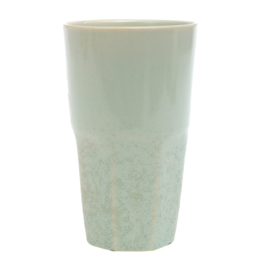 Light Green Ceramic Glass 3 x 5 Inch – Minimalist Textured Drinkware - Habitt