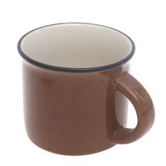 Dark Brown Speckled Ceramic Mug – 3 × 3 Inch Rustic Tea & Coffee Mug - Habitt
