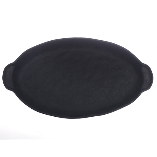 Black Oval Serving Platter – 7 x 13 Inch | Elegant Matte Finish Tableware - Habitt