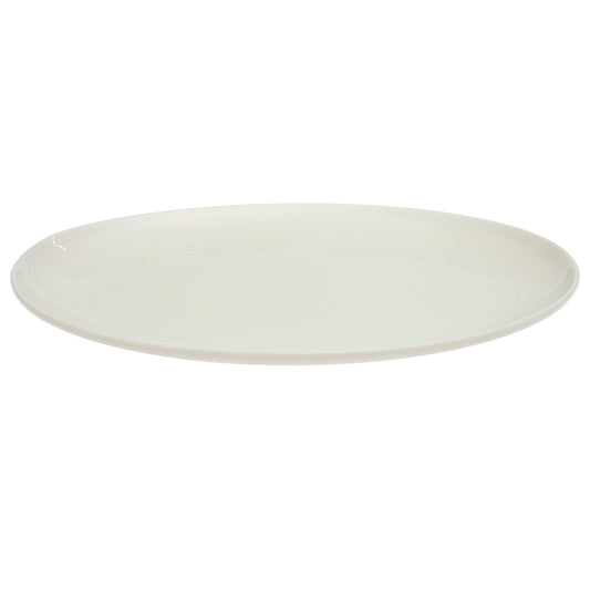 White Ceramic Platter 7 x 12 Inch – Elegant Oval Serving Plate - Habitt