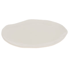 White Ceramic Platter 8 x 6.5 Inch – Organic Shape Serving Plate - Habitt